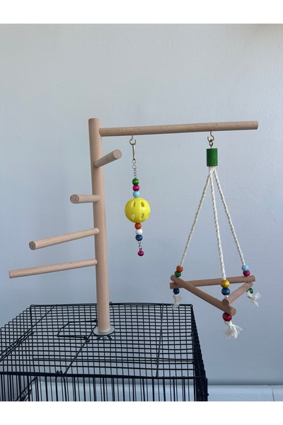 ADAPATİ PET KAFES ÜSTÜ ÜÇGEN SALINCAKLI KUŞ TÜNEĞİ