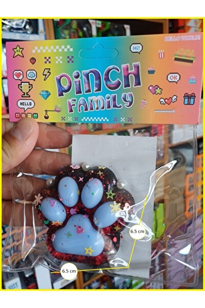 OYUNCAKSAHİLİ Fufu Squishy Kedi Patisi Rengarenk ışıklı Yanıp Söner Simli Yen...