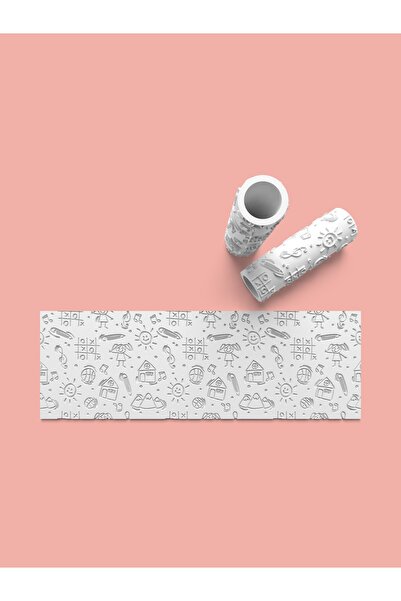 AKTASTORE School Themed Textured Dough Ceramic Polymer Clay Pattern Transfer ...