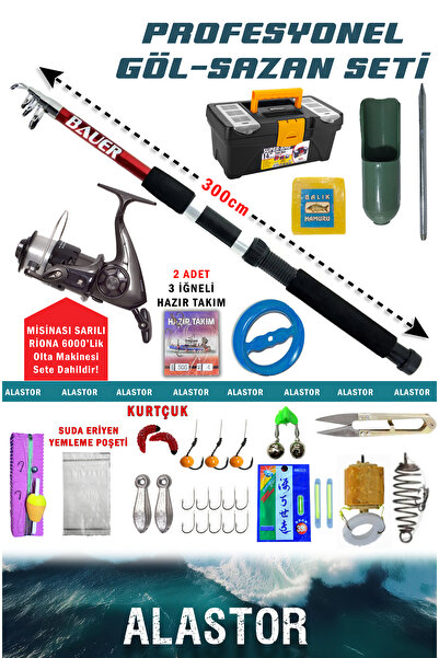 ALASTOR Profesyonel Sazan Olta Takımı Göl Olta Takımı Olta Seti Hazır Olta Se...