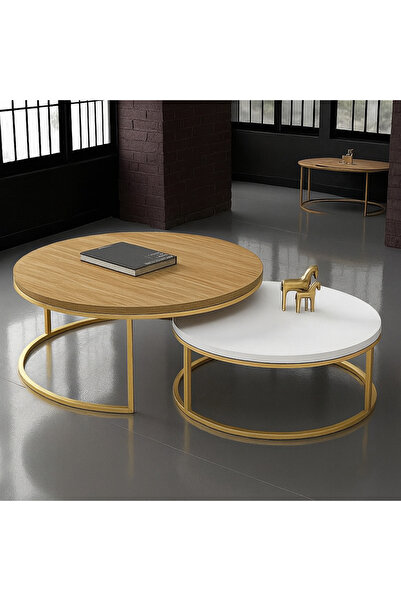 EDMONDA EV AKSESUAR EDMONDA GOLD İKİLİ ORTA SEHPA