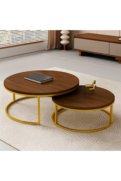 EDMONDA EV AKSESUAR EDMONDA GOLD İKİLİ ORTA SEHPA