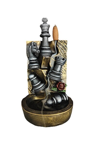 Ard.Art Satranç Temalı Biblo Geri Akış şelale Tütsülük Dekoratif ürün