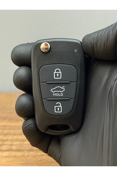 Luxe Aksesuarr Hyundai Folding - I20 - Elantra - Accent - 3 Button Key Remote Case