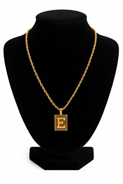 Bittox Kişiye Özel Gold Harfli Kararmaz Paslanmaz Çelik Kolye Zincir -Şık ve ...