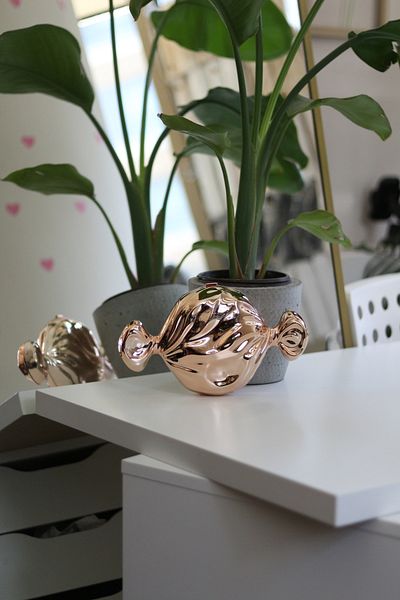 Moom Bag Geantă de umăr cu lanț pentru femei Rose Gold Mica Candy Look