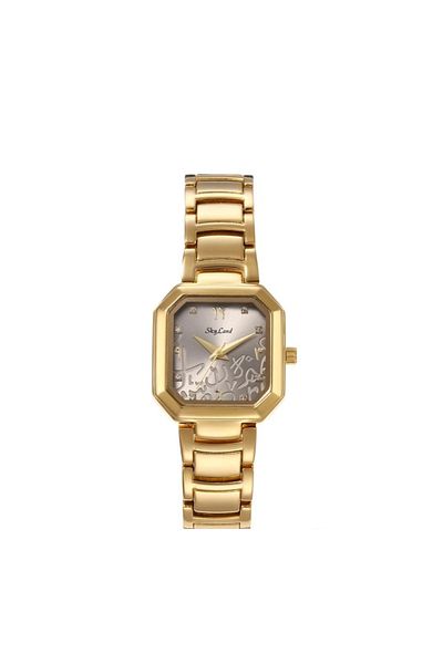 Skyland Elegant women's watch with Arabic engraving and stainless steel strap and hands