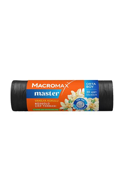 MACROMAX كيس قمامة برباط 30 قطعة برائحة الفانيليا