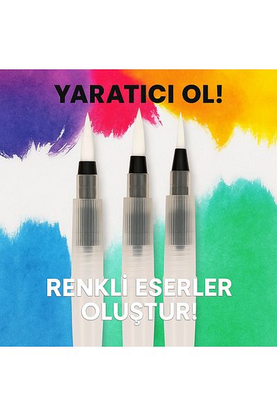 Art Tone Brush Set with Water Tank 3 Pack