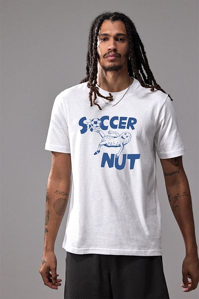 Tee&more. Unisex Oversize Retro Soccer Nut Printed Premium T-Shirt