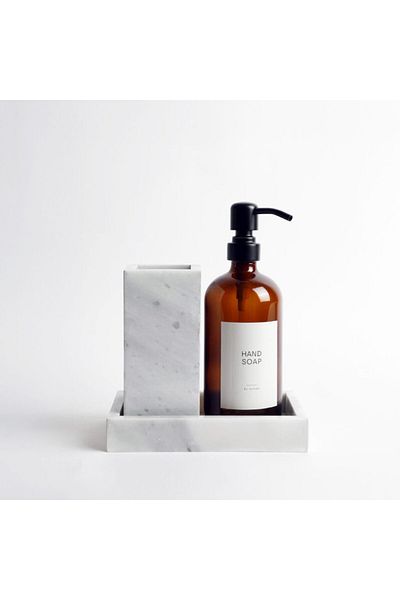 ranwa Natural Marble Bathroom Set 3 Pieces White by Rano