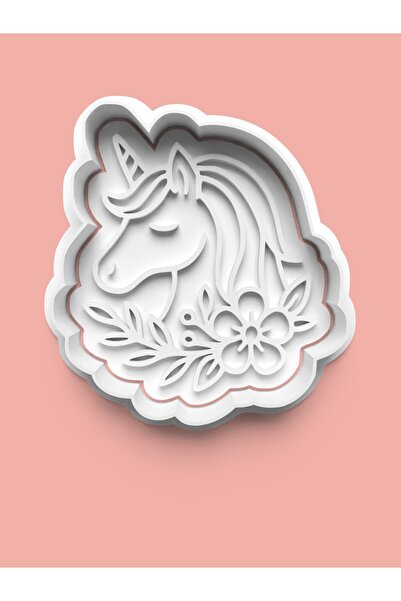 AKTASTORE قالب كوكيز وقوالب عجينة السكر بطابع وحيد القرن