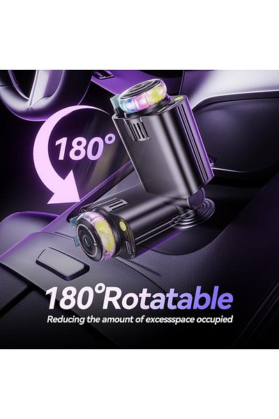 Generic 5-in-1 Starry Sky Ret Retractable Car Charger & Air Freshener – 69W Fast Charging