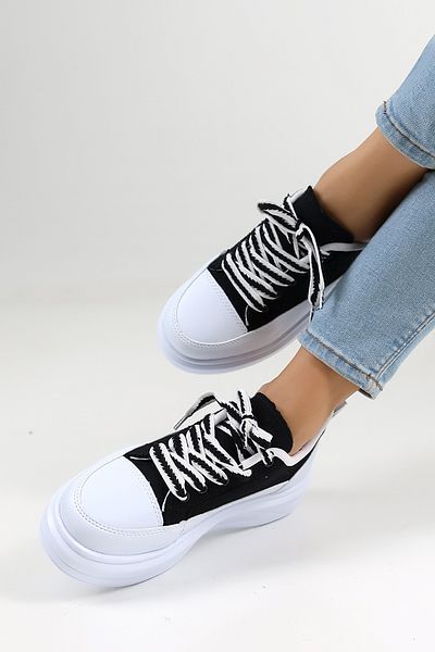 Encool Pantofi casual de damă negri, cu lenjerie și opțiuni de culoare, talpă înaltă sport