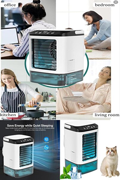 Genel Markalar Taşınabilir 3'ü 1 Arada Mini Klima – Serinletici Fan, Nemlendi...
