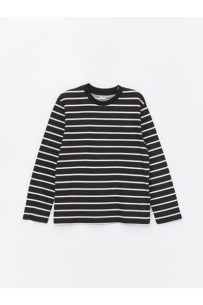 LC Waikiki LCW Kids Crew Neck Striped Long Sleeve Boy T-Shirt