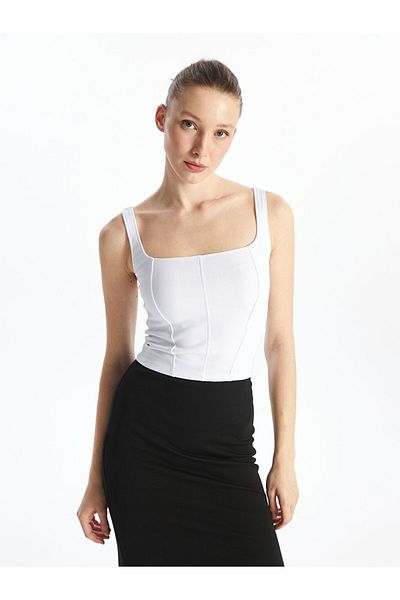 LC Waikiki Lcw Vision U Neck Flat Straps Women's Crop