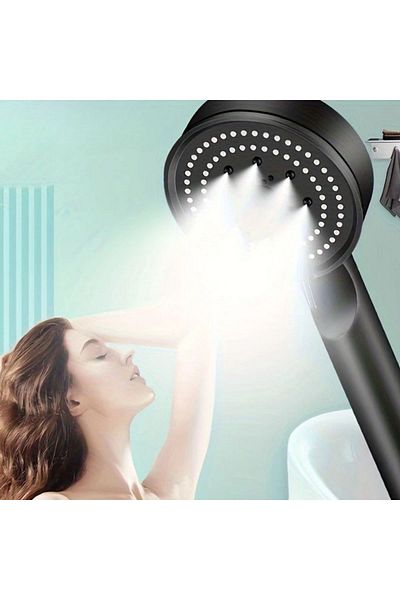 CONAHOME Buffer ®   5 Functions High Pressure Adjustable Black Shower Head