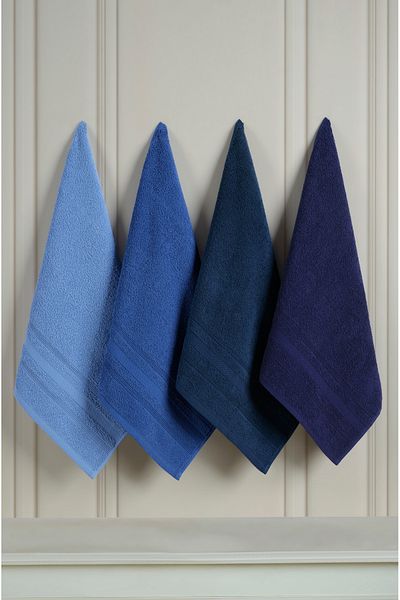DNZGÜLCAN Lera 4-Piece 50X90 Towel Set Hand Face Towel 100% Cotton