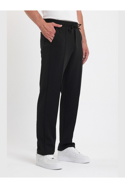 MODA Чоловічі штани з баггі кроєм з креп-тканини