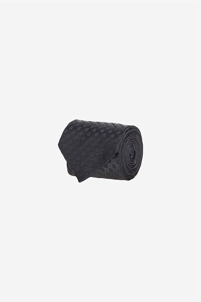 ALTINYILDIZ CLASSICS Men's Black Patterned Silk Tie