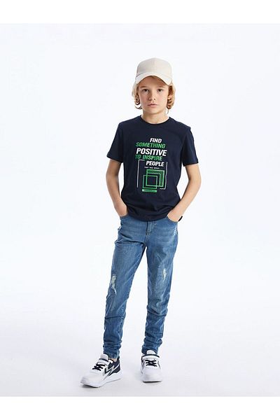LC Waikiki Lcw Kids Boy's Jeans Trousers with Adjustable Elastic Waist