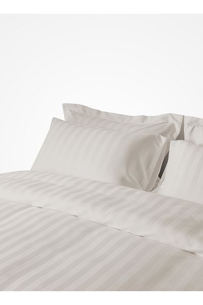 Master Home Textile طقم أغطية لحاف فندقي من الألياف الدقيقة، 4 قطع، مقاس كوين، بنمط خطوط فندقية، يناسب سريرًا بمقاس 160×200 سم