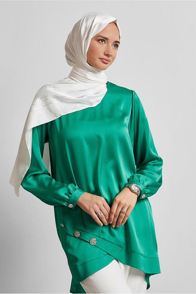 Alvina Asymmetric Cut Tunic 45679