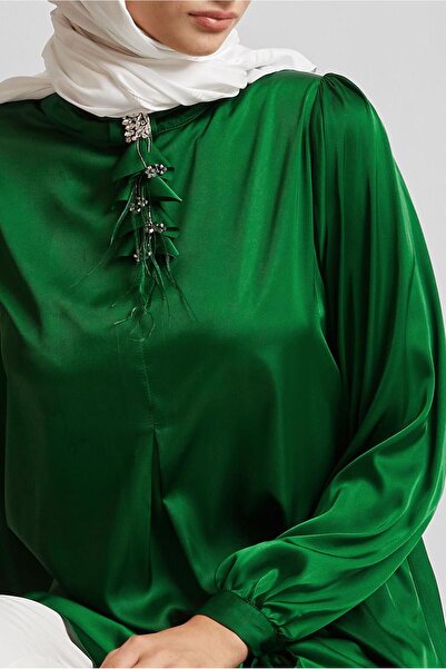 Alvina Brooch Satin Tunic 45589
