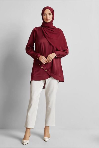 Alvina Asymmetric Cut Tunic 45679