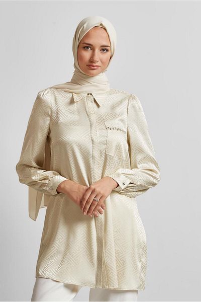 Alvina Satin Jacquard Tunic 45724