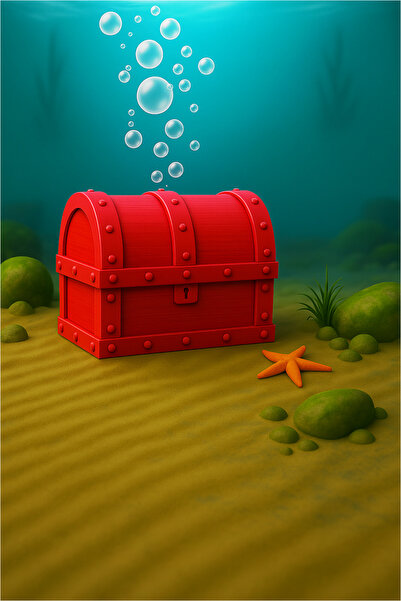 Akvaryum Hazine Sandığı Hava Taşı ( Kırmızı ) Hava Taşı Küçük Fanus Ve Büyük ...