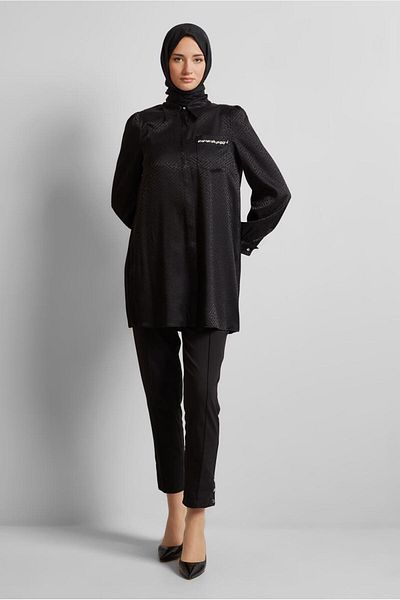 Alvina Satin Jacquard Tunic 45724