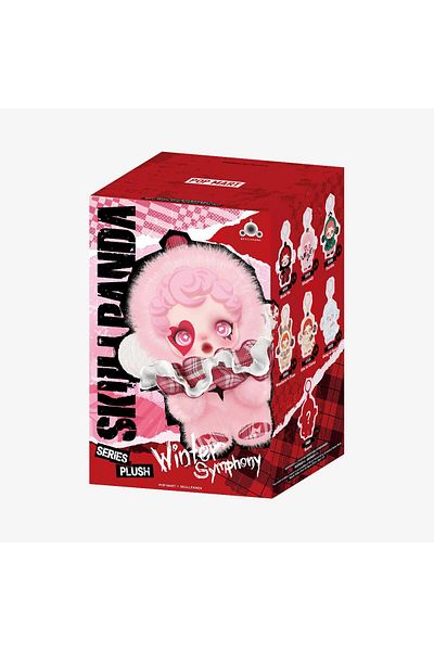 Pop Mart سلسلة مفاتيح قطيفة من سلسلة SKULLPANDA Winter Symphony (قطعة واحدة)