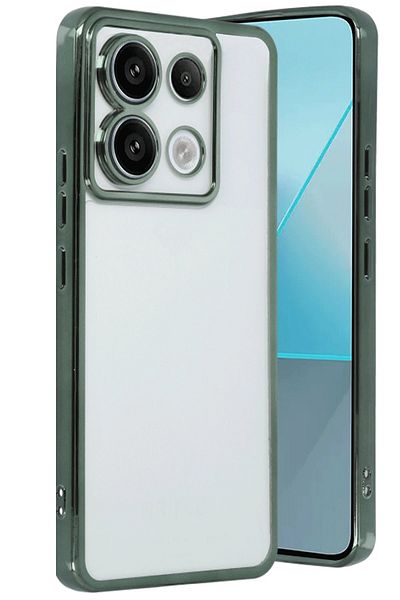 CepteToptan جراب هاتف Xiaomi Poco X6 من السيليكون مع عدسة - أخضر - MKİ3350-1163