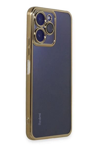 CepteToptan حافظة هاتف Xiaomi Redmi 12 من السيليكون مع عدسة - ذهبي - MKİ3225-1028