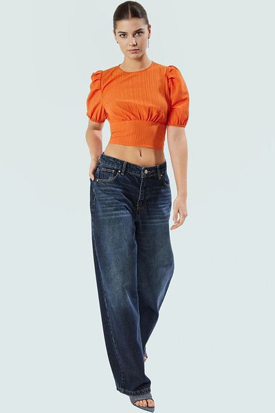 PayBuy Women's Short Sleeve Crew Neck Fitted Woven Blouse Long Lasting Quality Craftsmanship Modern Style