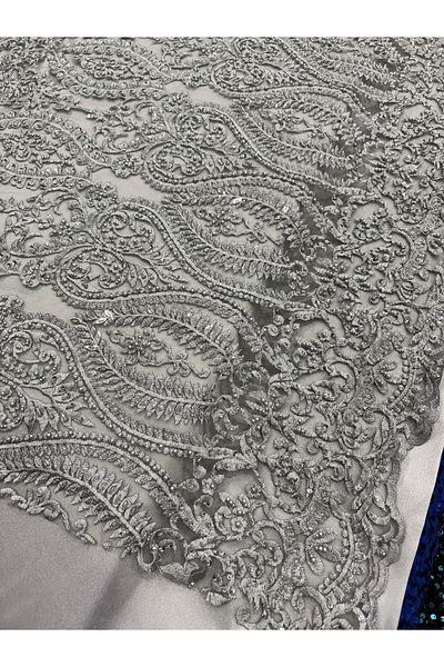 MEKİK MANİFATURA Stone Beaded Gucci Lace Fabric