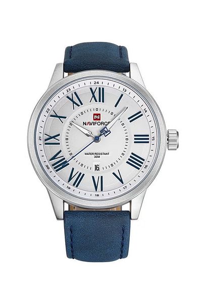 Naviforce Men's Date Display Water Resistant PU Leather Analog Watch