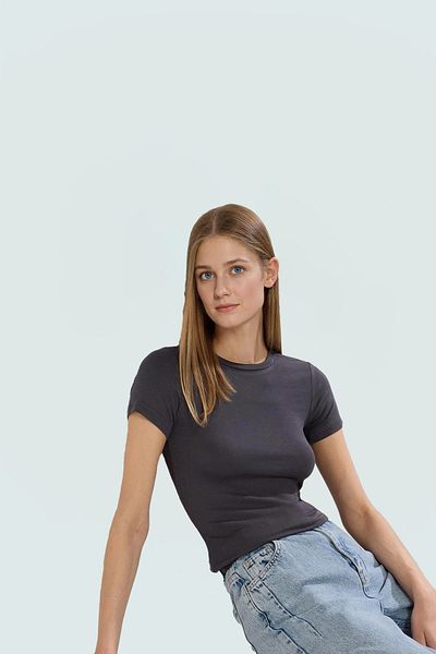 PayBuy Viscose Ribbed Crew Neck Fitted Blouse Comfortable to Wear Modern Style for Casual Combinations
