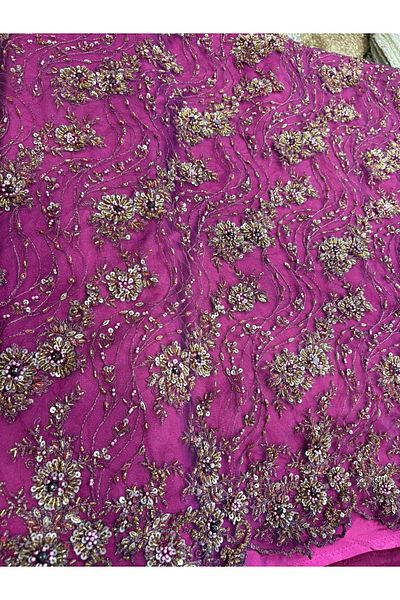 MEKİK MANİFATURA Stone Beaded Gucci Lace Fabric