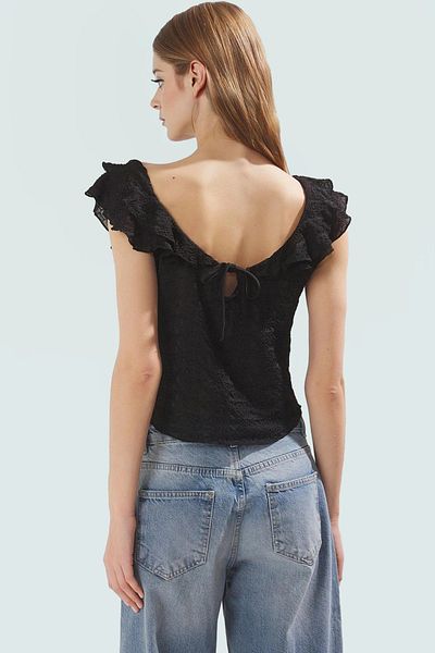 PayBuy Pool Collar Fitted Knitted Blouse Crop Basic Summer Comfortable and Stylish Premium Quality Comfortable Cut