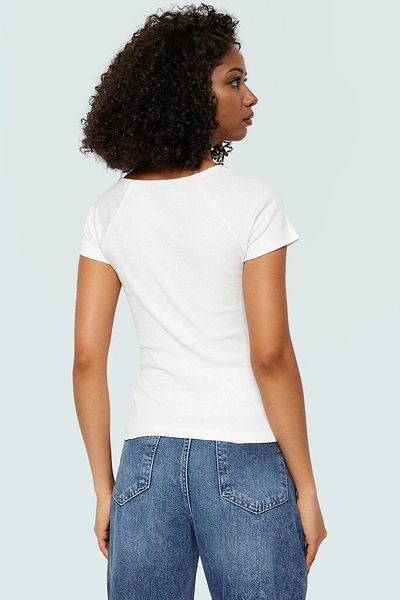 PayBuy Fitted Body Fitting Short Sleeve Cotton Blouse Premium Quality Trend Design Zarifane