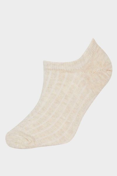DeFacto Women's 3-Piece Cotton Sneaker Socks F5427Axns