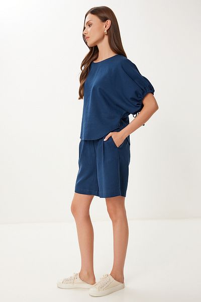 Lovelyİstanbul Linen Blouse Shorts Set