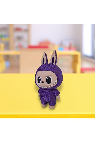 3DONE MODELS Labubu Figurine – Collectible Character, 3D Printed, Sparkling Purple, Geek Decor & Unique Gift