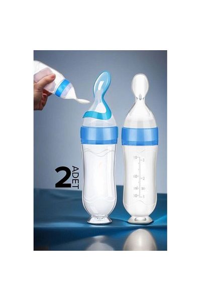 MBB ETİCARET Baby Food Feeder with Spoon Silicone Littloo 2 PCS