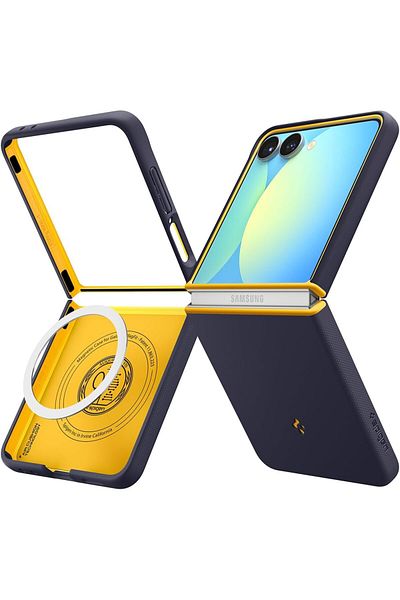 Spigen Nano Pop MagFit for Samsung Galaxy Z Flip 7 Case [MagSafe compatible] Cover - Blueberry Navy
