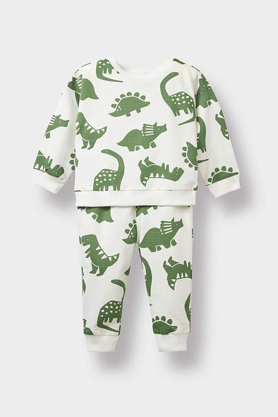 DeFacto Baby Boy 2 Piece Set Dinosaur Printed Sweatshirt Sweatpants F0201A525Au