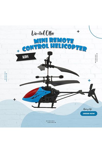 rexa Remote Control Helicopter Toy with Flashing LED Lights & USB Charge